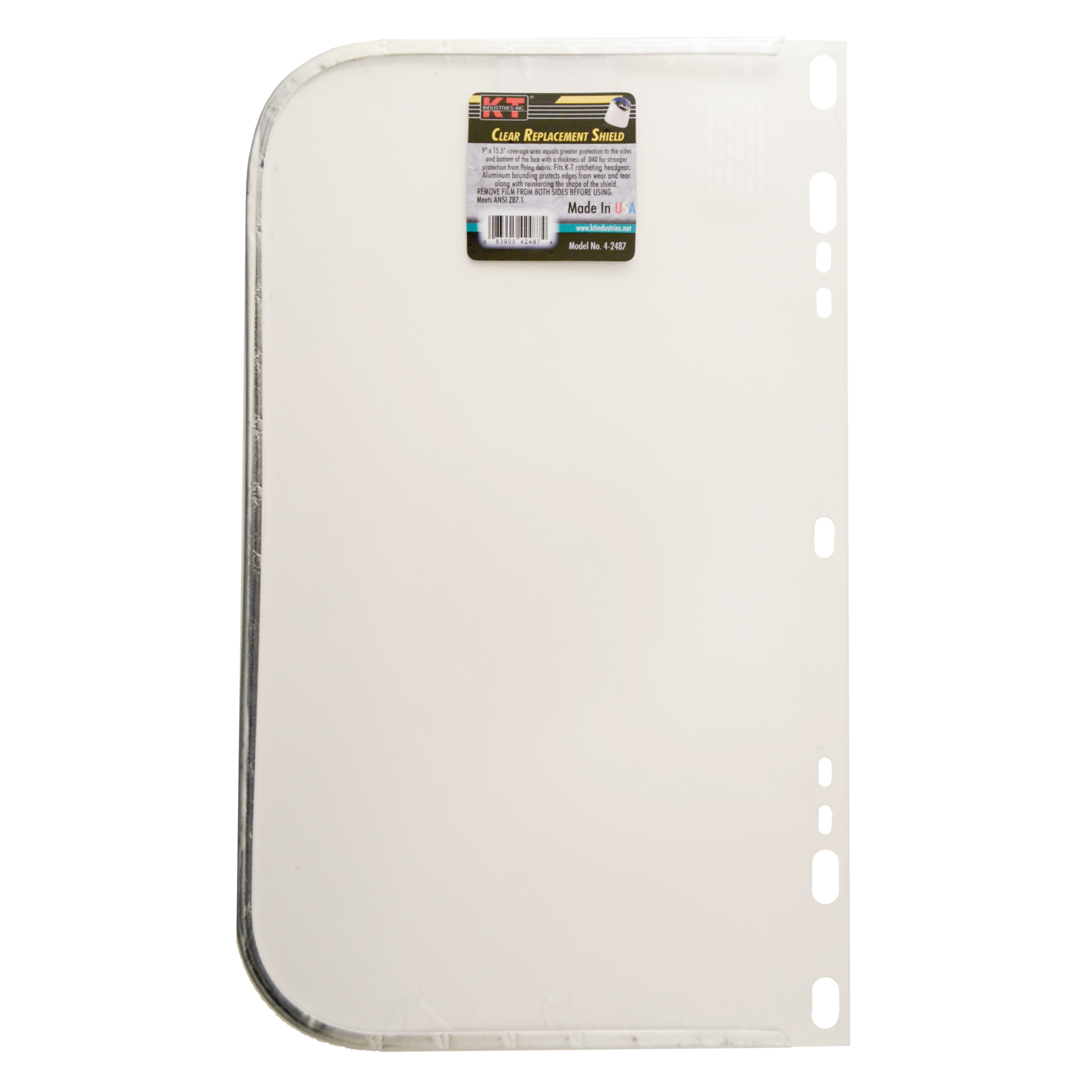 K-T Industries Clear Bounded Shield — 9in. x 15in., Aluminum Bound, Model# 4-2487